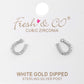 Cz Gold-Dipped Rhinestone Horseshoe Earring