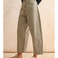 Mini Checker Pattern Barrel Pants