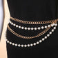 Layered Pearl Chain Belt
