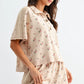 Floral Short Sleeve Top and Shorts Set