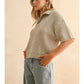 Multi Color Collared Knitted Top