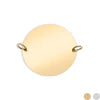 18K Gold Polished Blank Stainless Steel Round Pendant