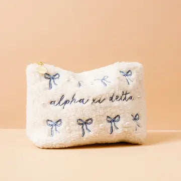 Sorority Bows & Pearls Teddy Pouch