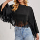 Western Bohemian Suede Fringe Cape