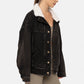 Sherpa Collar Oversized Denim Jacket