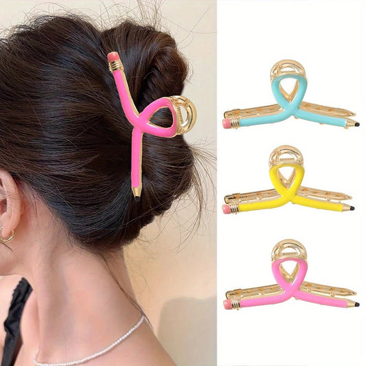 Metal Pencil Hair Clip