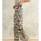 Zebra Print Stretch Pants