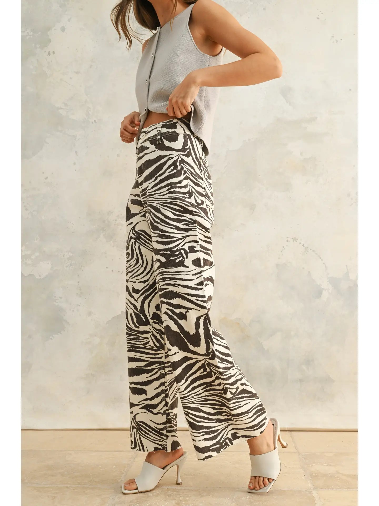 Zebra Print Stretch Pants