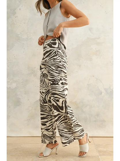 Zebra Print Stretch Pants