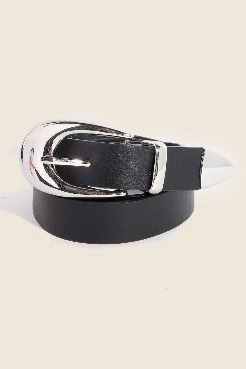 Sleek Faux Leather Belt