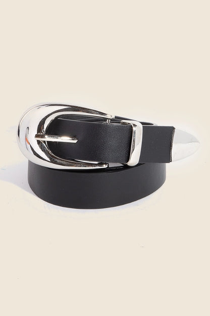 Sleek Faux Leather Belt