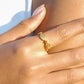 Livia 18K Gold Non-Tarnish Fish Wrap Open Ring
