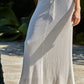 Knit Sweater Viscose Nylon See Through Maxi Skirt