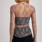 Floral Embroidery Lace Mesh Layering Top