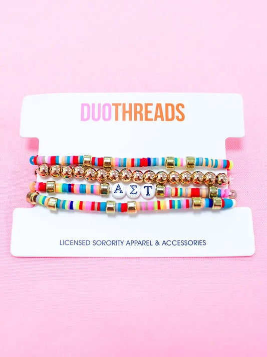 Alpha Sigma Tau Miley Sorority Bracelet Stack