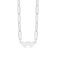 Stainless Steel Engravable 2 Heart Paperclip Necklace