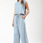 Sleeveless Side Tie Lyocell Top