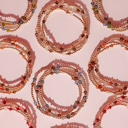 Charlotte Bracelet in Denim and Mocha