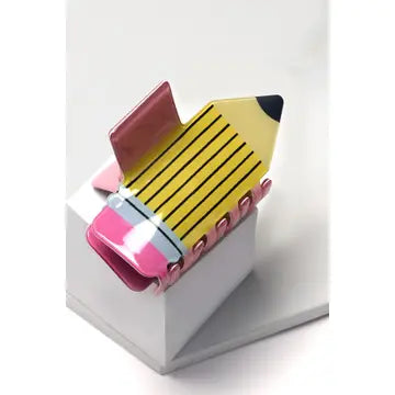 Jumbo Fun School Pencil Hair Claw Clips