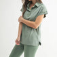 Mineral Wash Half Button Tee