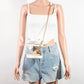 Clear Faux Leather Cylinder Bucket Bag