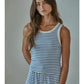 Knit Rayon Spandex Striped Sleeveless Top