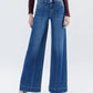 High Rise Trouser Hem Extreme Wide Leg Jeans