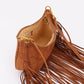 Fringe Trimmed Suede Crossbody Bag