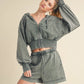 High Waisted Mineral Wash Shorts