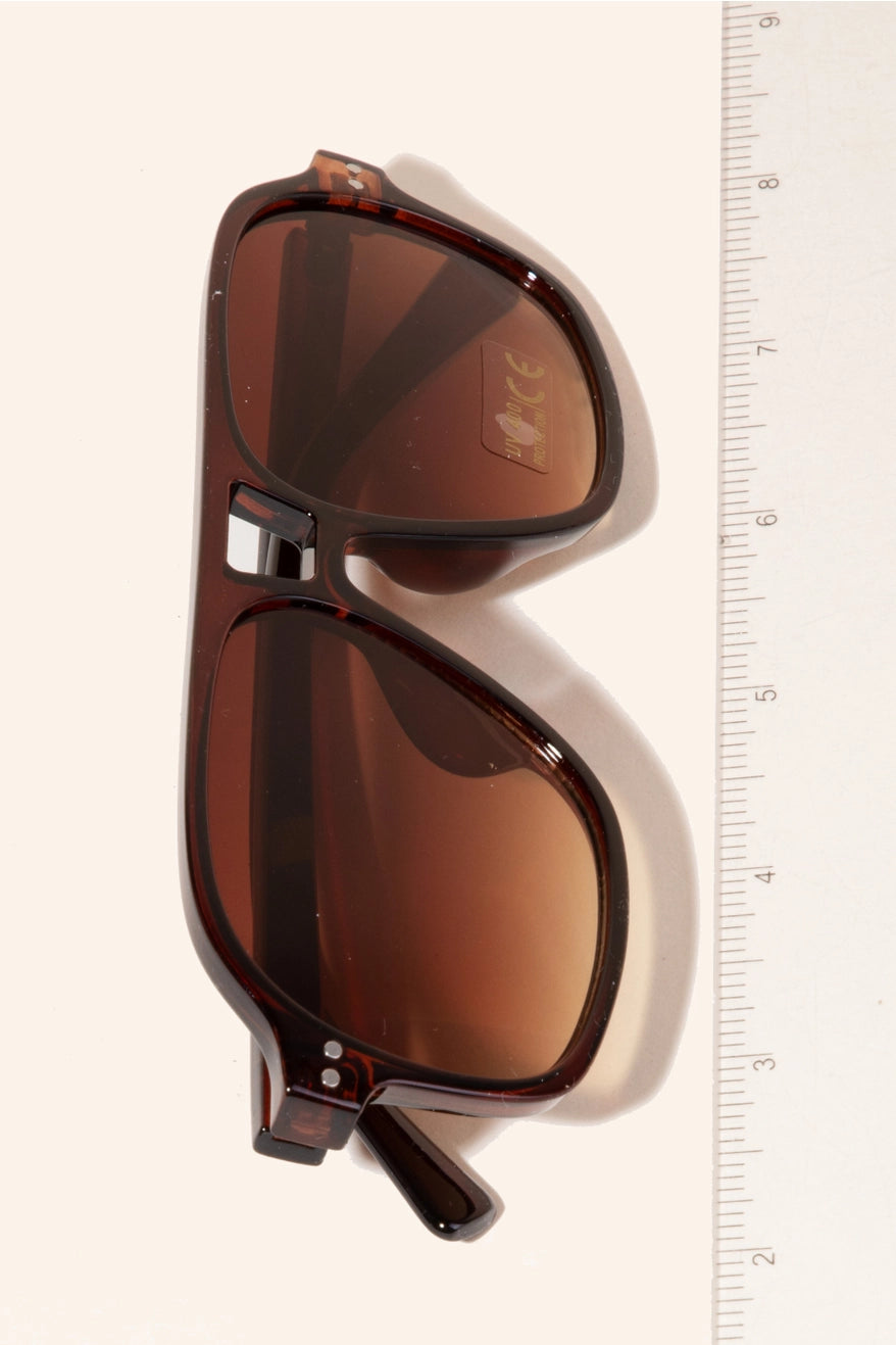 Plastic Aviator Frame Sunglasses