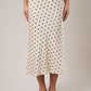 Polka Dot Mid Rise Maxi Skirt