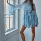 Woven Chiffon Polyester Ruffle Tiered Mini