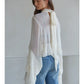 Woven Polyester Chiffon See Through Top