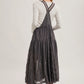 Lace Embroidered Tulle Bib Maxi Dress