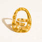 Gold Non-Tarnish Statement Ring