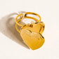 Sefina 18K Non-Tarnish Locket Heart Ring