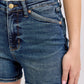 Dark Wash Denim Shield Pocket Shorts
