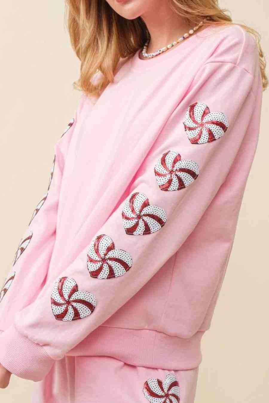 Heart Candy Patch Sweater Top