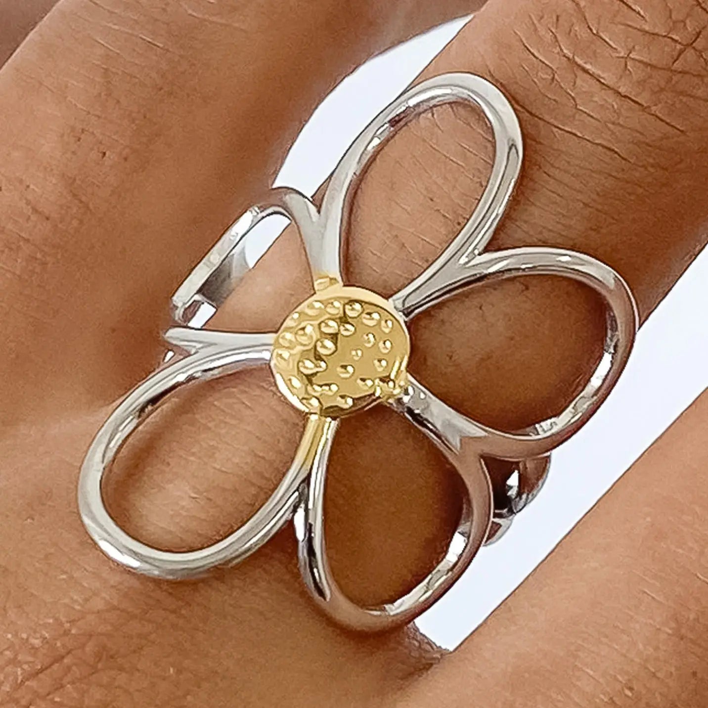 Isolde 18K Non-Tarnish Large Floral Ring