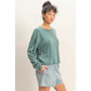 Cross Detail Open Back Long-Sleeve Top