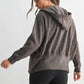 Fleece Hoodie Jacket with Tapered Sleeves