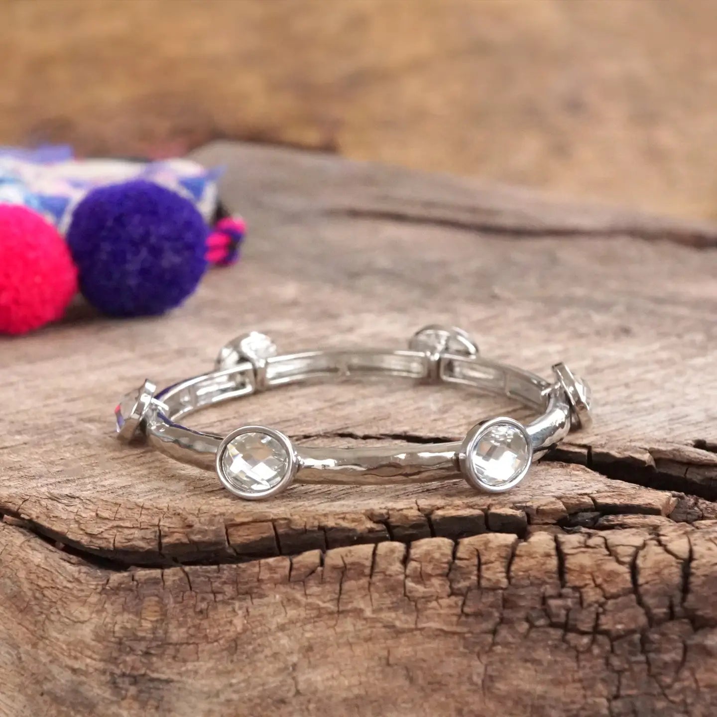 Jeweled Golden Bangle