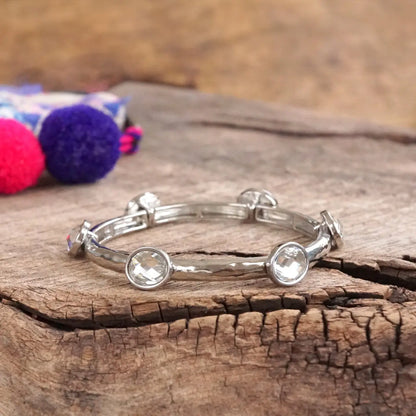 Jeweled Golden Bangle