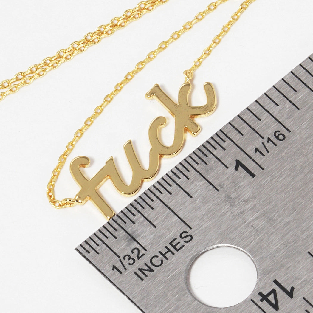 Gold-Dipped Fck Fashion Necklaces