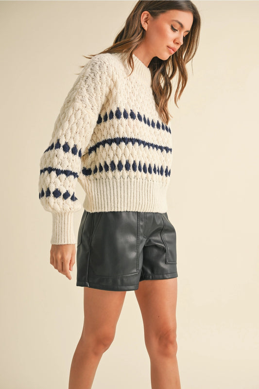 Color Popped Sweater Top