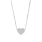 18K Gold Stainless Steel Blank Heart Necklace