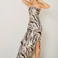 Drifted Earth Back Strapless Tie Back Maxi Dress