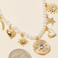 Assorted Charms Pearl Beaded Chain Necklace