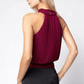 Smocked High Neck Top