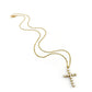 Pearl Cross Gold Necklace